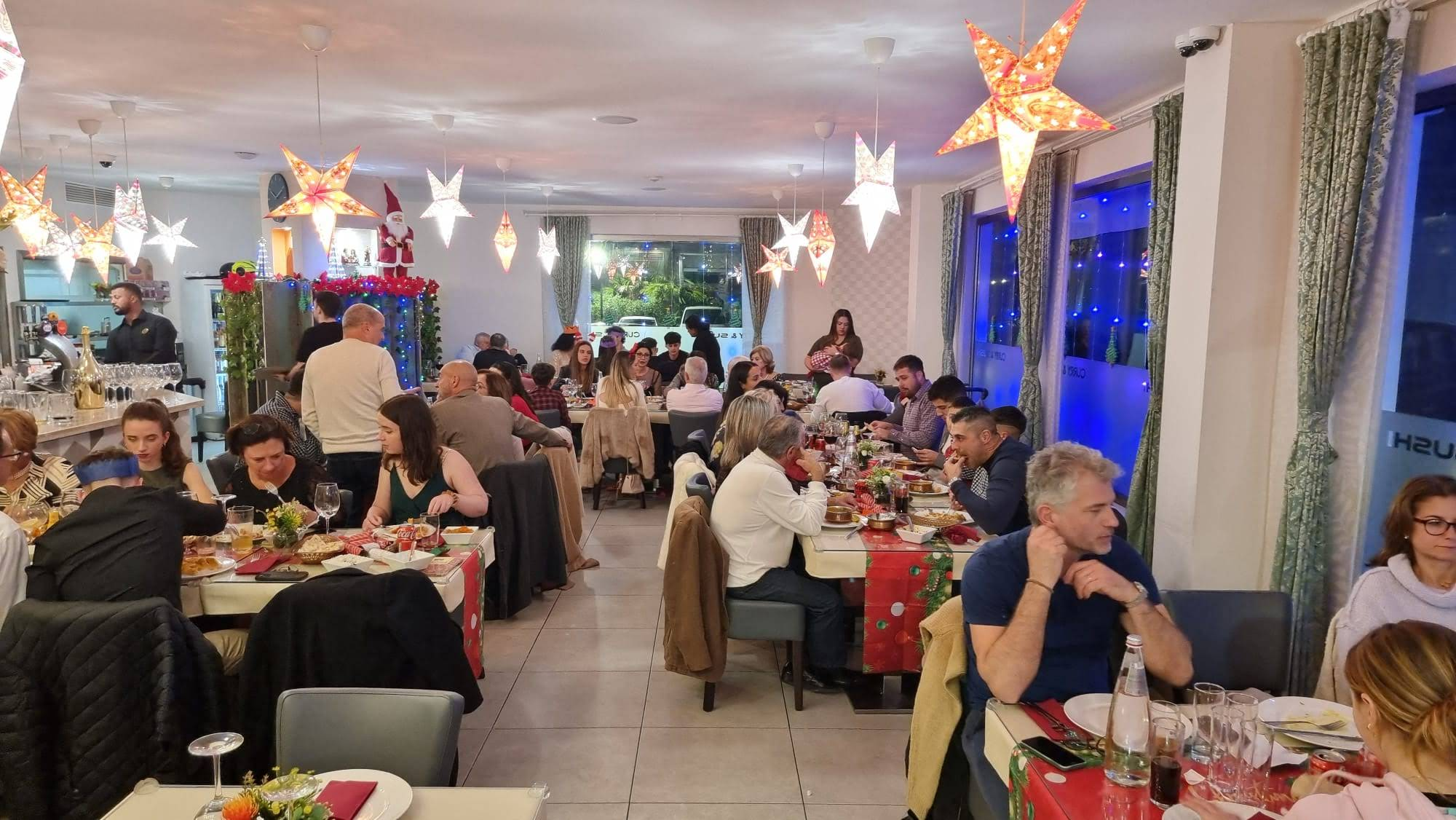 Inside Curry & Sushi restaurant