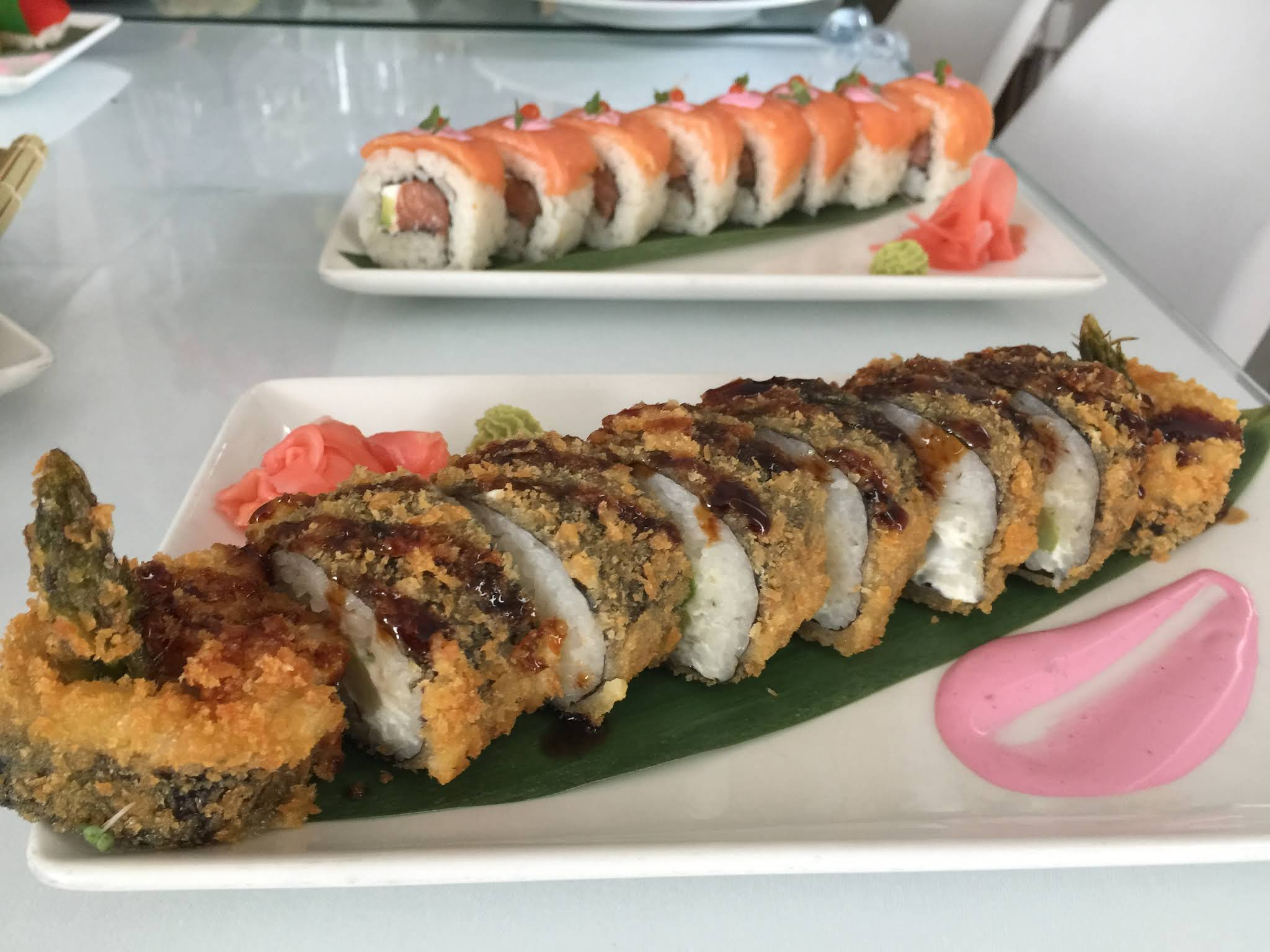 Sushi rolls close up